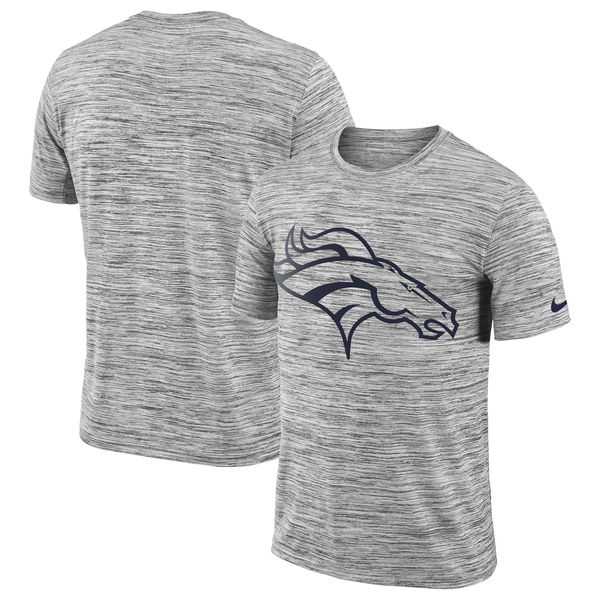 Denver Broncos Nike Heathered Black Sideline Legend Velocity Travel Performance T-Shirt